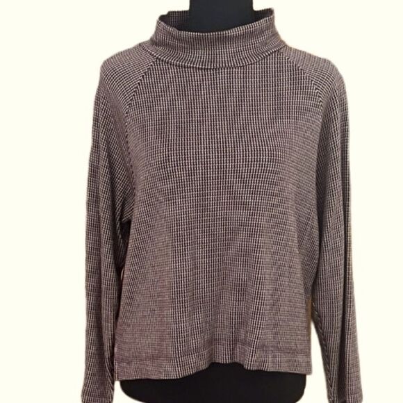 Lou & Grey for LOFT knit mock neck boxy fit long sleeved top size M - Picture 1 of 8